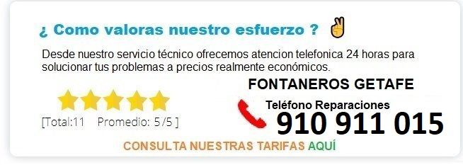 fontanero Getafe precio